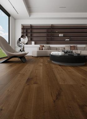 2025新款出口三层实木地板覆合地板地暖定制12mm厚耐磨耐本色烟熏