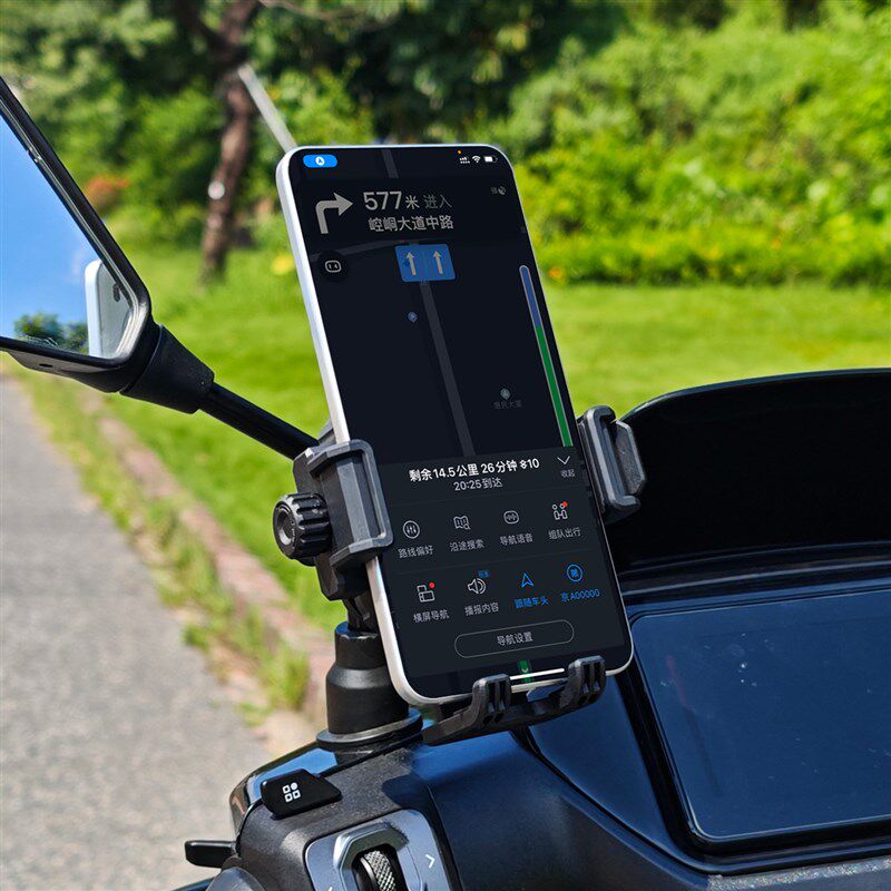 精选BCYASC电动车手机支架免拆后视镜款不挡摄像头摩托车导航防震