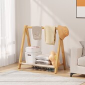 宿舍可折叠简易迷你号小型飘窗挂衣架落地阳台矮款 衣帽架儿童衣架