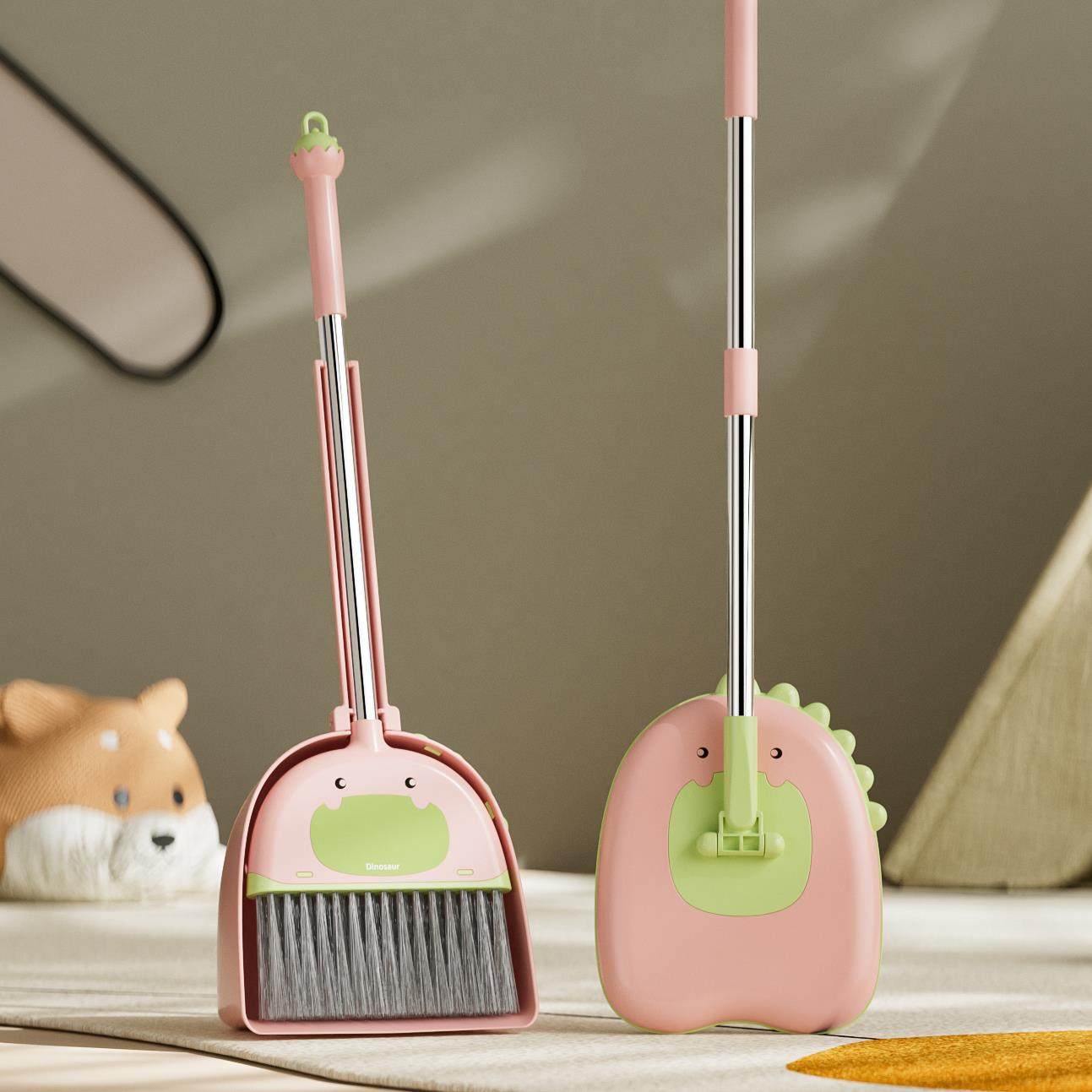 家用儿童扫把簸箕组合套装宝宝专用小扫把拖把小孩迷你扫帚三件套