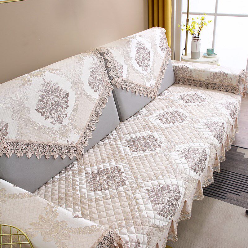 防滑沙发巾靠背巾盖布后背巾通用蕾丝三角巾百搭中式沙发扶手巾套