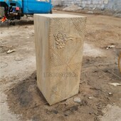 石雕祥云柱拴马桩装 风水摆件 饰石头青石仿古柱子玄关云柱做旧中式