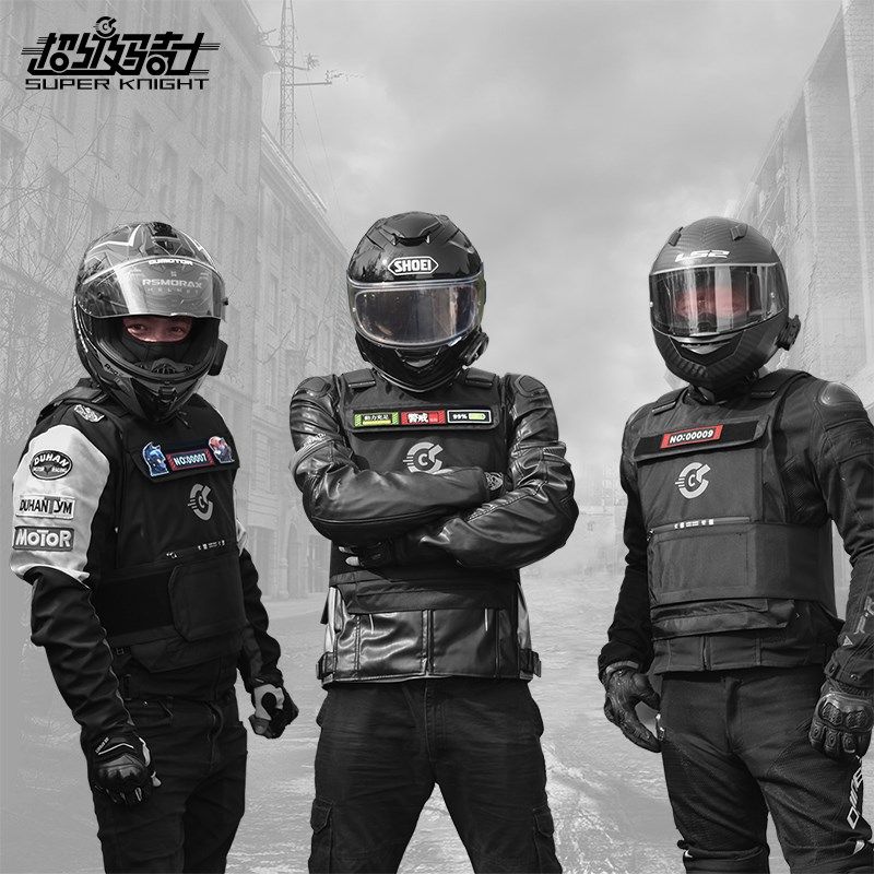超级骑士摩托车骑行服男女夏季通勤马甲机车服摩旅四季通用赛车服