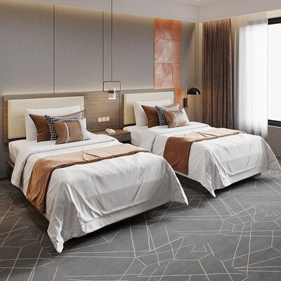 酒店家具标间全套单人双人间大床房民宿旅馆电视柜客房专用宾馆床