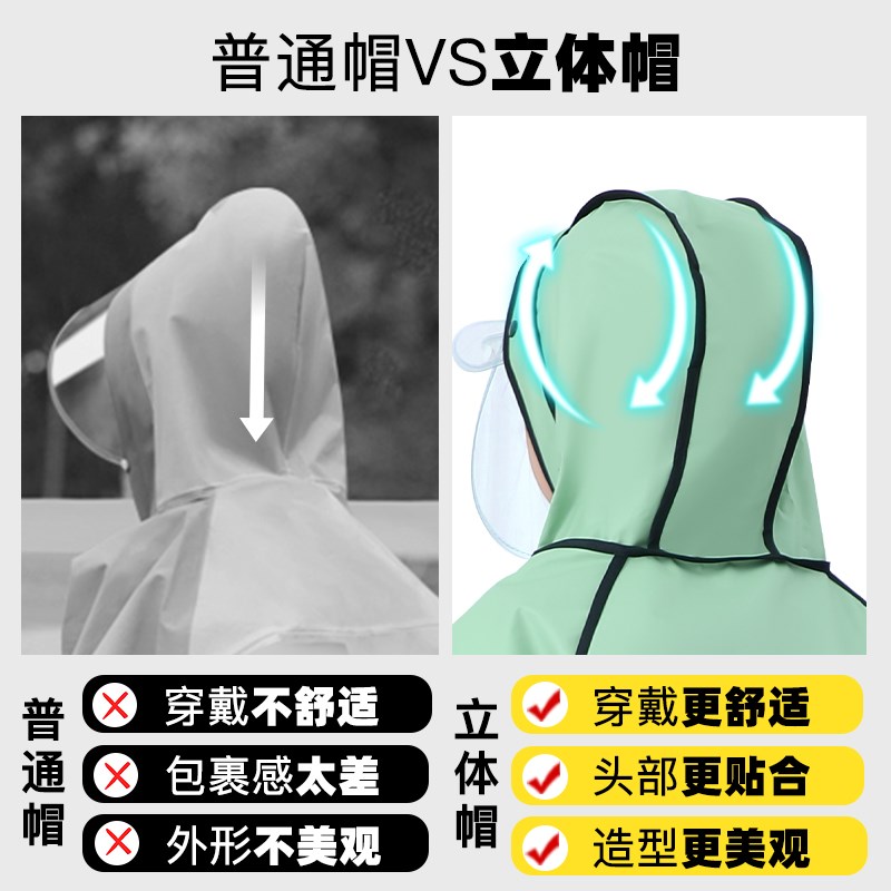 小学生上学雨衣儿童女童长款防暴雨男带书包位中大童骑行雨披