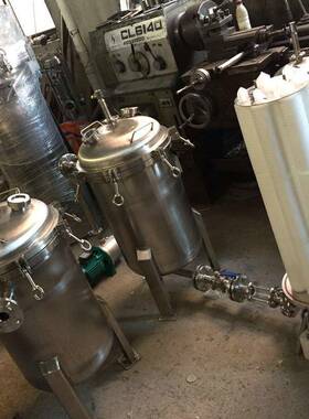 SJGL-400不锈钢双级过滤器工业过滤器不锈钢过滤机并联袋式过滤器