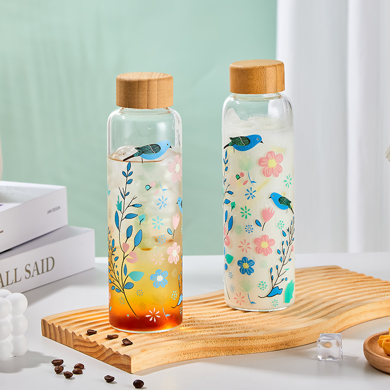 变色玻璃杯大容量高颜值冷萃茶杯