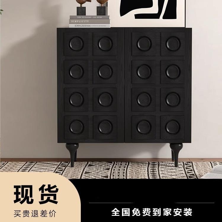 北欧实木餐边柜家用厨房柜子靠墙储物现代简约酒柜茶水柜碗橱客厅