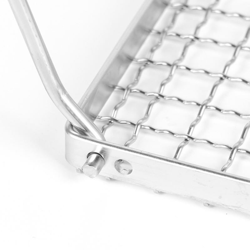 露营折叠烧烤架户外野炊BBQ炭烤炉不锈钢网格迷你炉架焚火台烤架