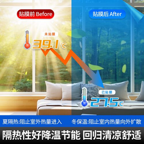 康得新建筑隔热膜温室住家办公窗户玻璃贴膜单向防窥防爆隔热膜