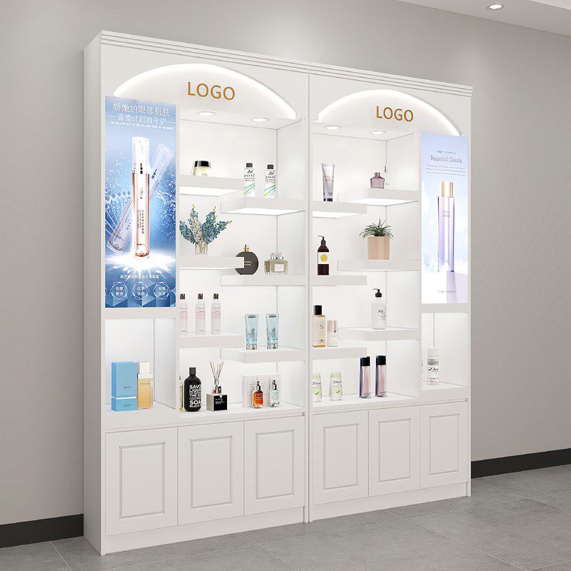 化妆品展示柜美容院产品柜子欧式烤漆多功能陈列柜护肤品精品展柜