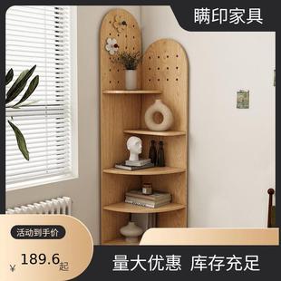 简约三角柜客厅靠墙转角柜墙角柜小户型家用角落柜实木转角置物架