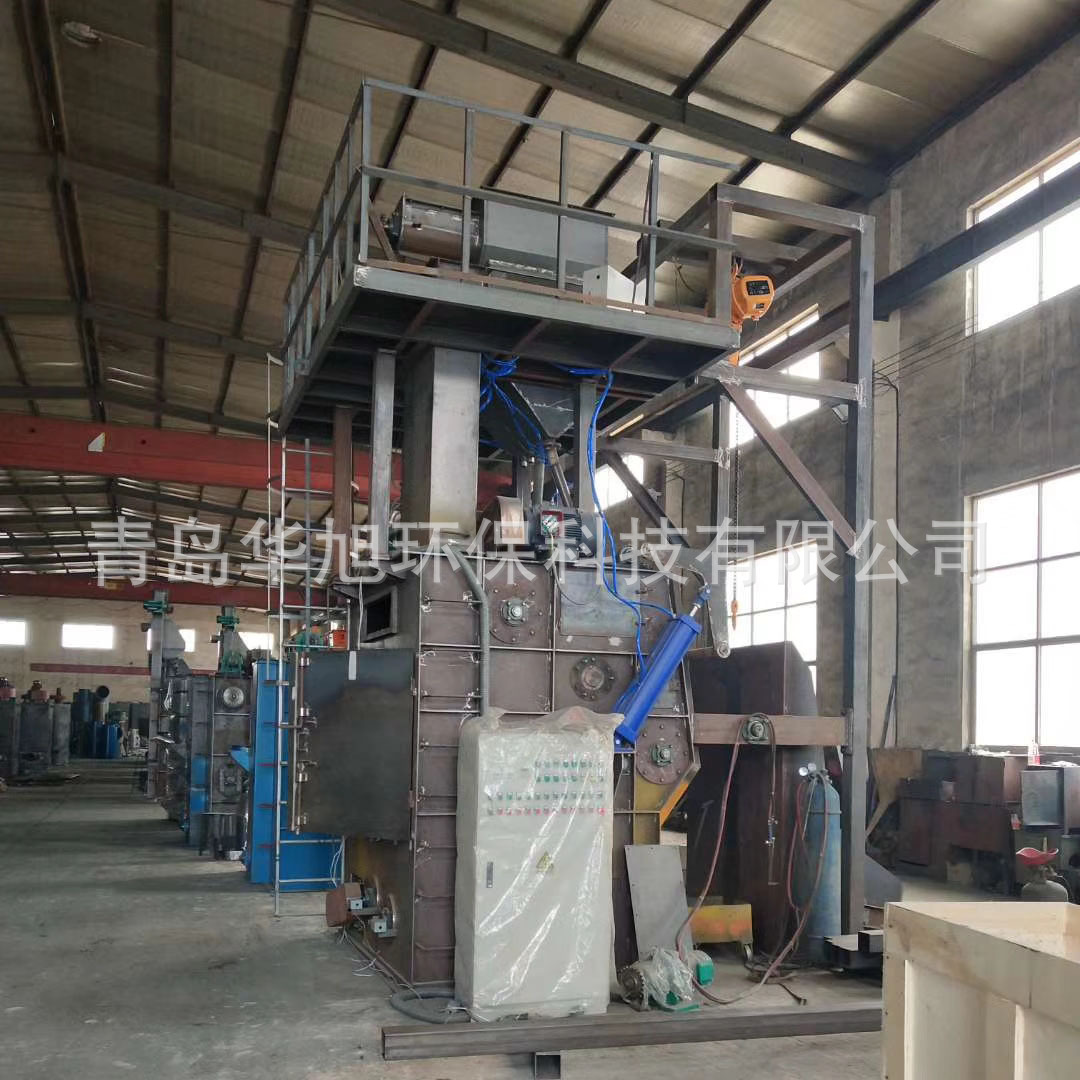 15GN 小型金属履带式除锈机  钢铁铝合件自动滚动式喷砂除锈设备