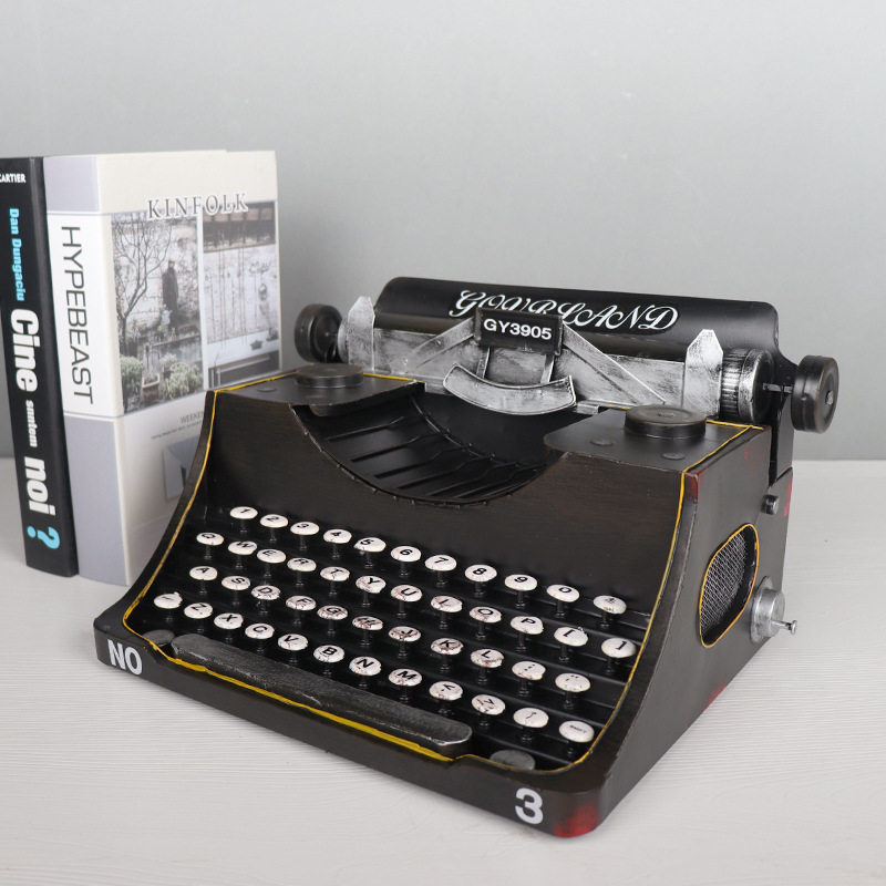 复古怀旧家居装饰品摆件书房摆设店铺橱窗陈列打字机模型摄影道具