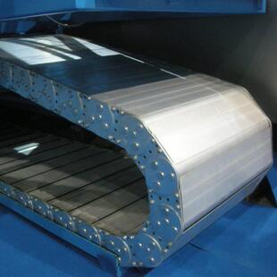 拖链线槽导管保护套导向槽履带机床矩形金属软管钢铝钢制坦克链