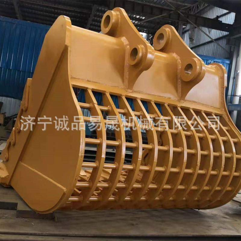 挖掘机网格斗CAT340挖掘机筛分斗20*25网格筛斗品晟制造