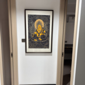 黄财神佛像手绘唐卡DIY材料包藏传招财本命佛描金画装 饰开业礼物