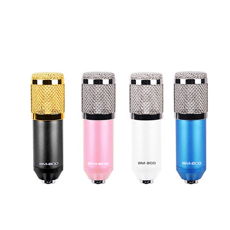 USB声卡K歌有线话筒/大振膜电容麦克风BM-800套装麦克风爆款图片
