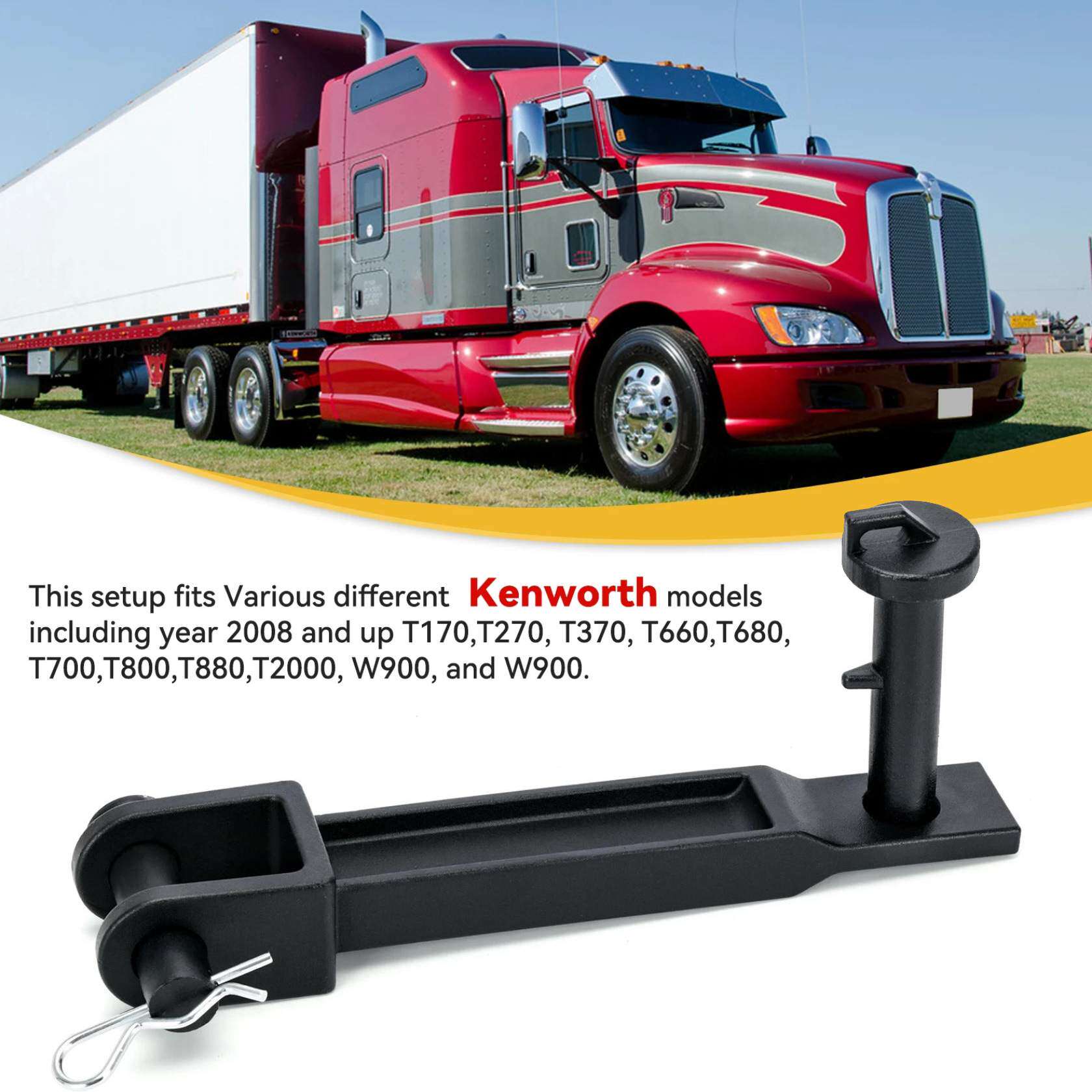 A20-6014单拖钩与Peterbilt/Kenworth兼容带拉销框架销 卡车配件