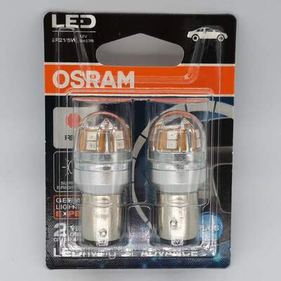 欧司朗 OSRAM LED 9457R 12V P21/5W BAY15d 1157 高低脚刹车灯泡