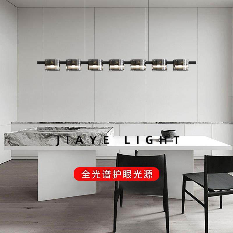 全铜轻奢玻璃餐厅吊灯现代简约时尚餐桌创意个性吧休闲吧前台吊灯