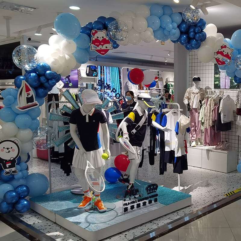 童装店服装陈列架上墙侧挂服饰展示架儿童服装货架落地式衣挂衣架