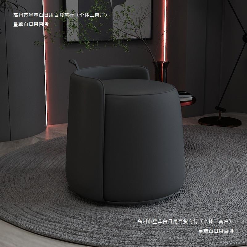 阳台矮茶全实木现代客厅梳妆凳椅简约卧室化妆台轻奢可旋转凳