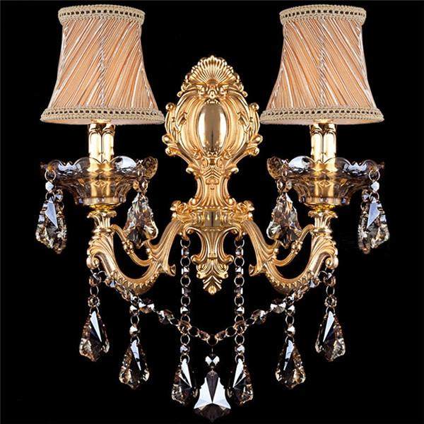 欧式水晶壁灯客厅卧室床头灯餐厅走廊水晶灯楼梯玄关个性创意墙灯