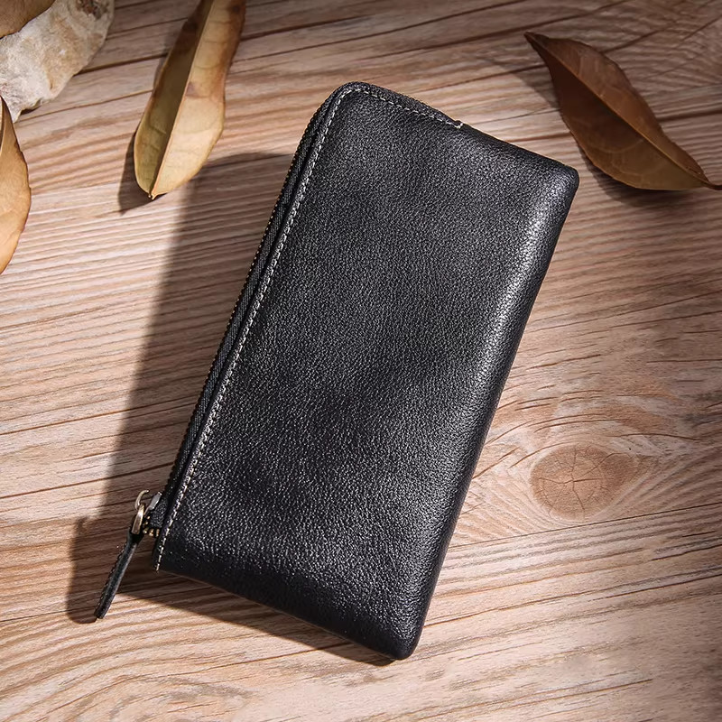 2026钱包男真皮质感长款拉链皮夹手机包纯色简约男士手拿包潮卡包,箱包皮具/热销女包/男包,钱包,淘宝优惠券,粉丝福利购,淘宝优惠卷