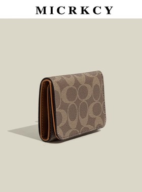 MICR&KCY复古高档三折大容量折叠证件收纳卡包短款钱包卡包一体式