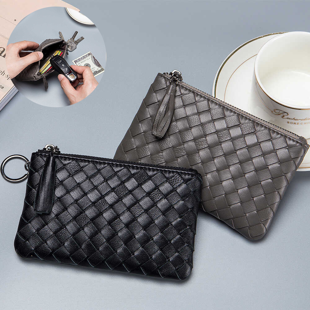 新款羊皮质感编织短款零钱包女小巧超薄小钱包男钱袋收纳包卡包,箱包皮具/热销女包/男包,钱包,淘宝优惠券,粉丝福利购,淘宝优惠卷