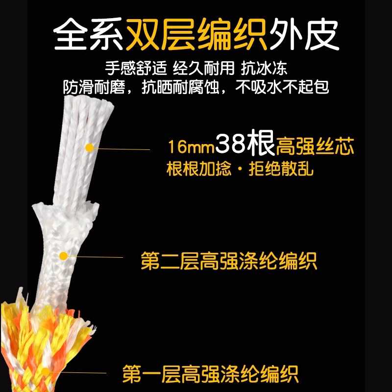 安全绳高空作业绳安全生命线蜘蛛人吊绳保险绳救生绳逃生绳救援绳