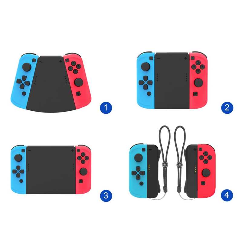switch左右手柄握把套装NS joy-con握把连接器5合1手把