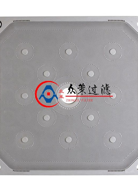 增强聚丙烯滤白板 白色板框明流压滤机滤板耐高温 X2000隔膜滤板