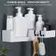 wall Corner shelf Bathroom Rotatable ABS Shelf Free