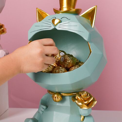好货新品招财猫玄关钥匙收纳摆件w客厅茶几轻奢家居装饰品乔迁新