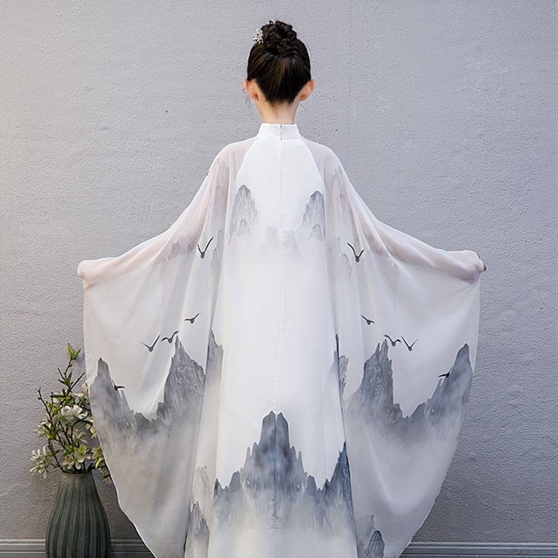 女童古筝演出服装儿童合唱中国风民乐演奏比赛艺考表演礼服夏大童