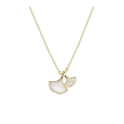 推荐Titanium Steel Necklace Female Gold Ginkgo Leaf Shell Mi