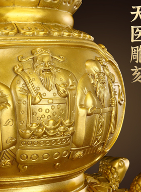 好货葫芦铜摆件客厅招玄关开口天医黄铜葫芦九龟阵财入户乔迁卧室