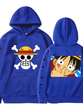 Anime One Piece Hoodies Men Women Fashion Luffy Pullover Ove