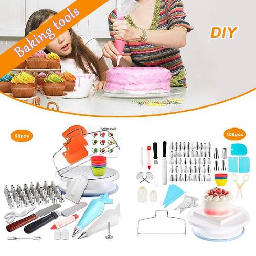 好货Cake Decorating Kit Turntable Rotating Baking Flower Ici