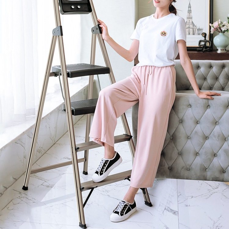 包邮梯子家用梯子折叠人字梯 铝合金梯宽踏板防滑四步梯234T-