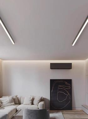 客厅吸顶灯明装极简过道阳台玄关走廊无主灯照明办公室长条一字灯