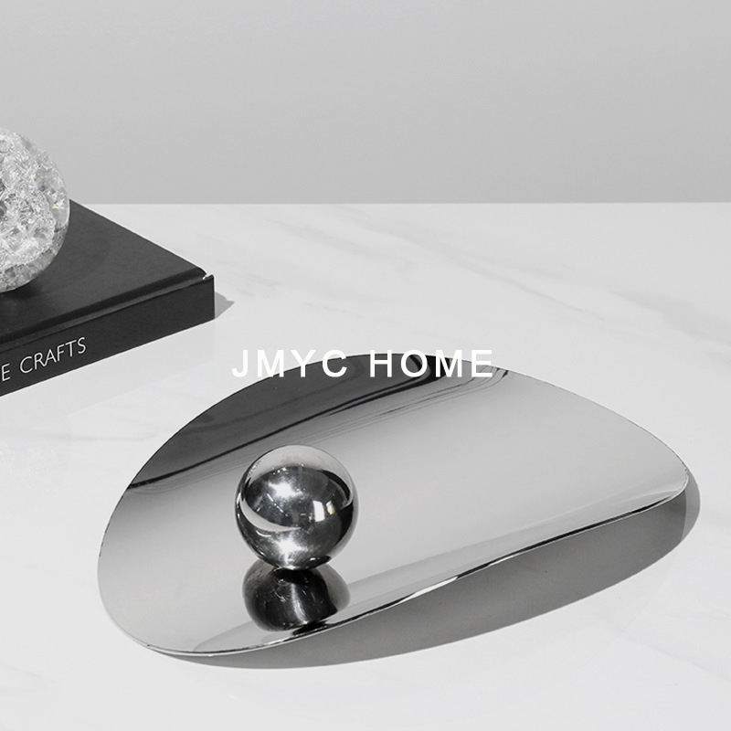 轻奢简约客厅茶几干果收纳托盘托盆餐厅吧台桌面酒店别墅摆件软装