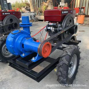 卧式耐用河底清淤泥浆泵 池塘鱼塘污泥抽水机 柴油抽沙泵