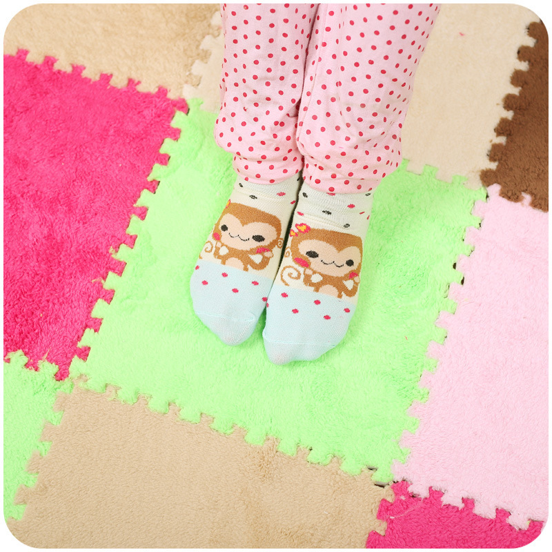 7YX 拼接地毯阳台飘窗卧室满铺可爱少女客厅家用大红床边泡沫