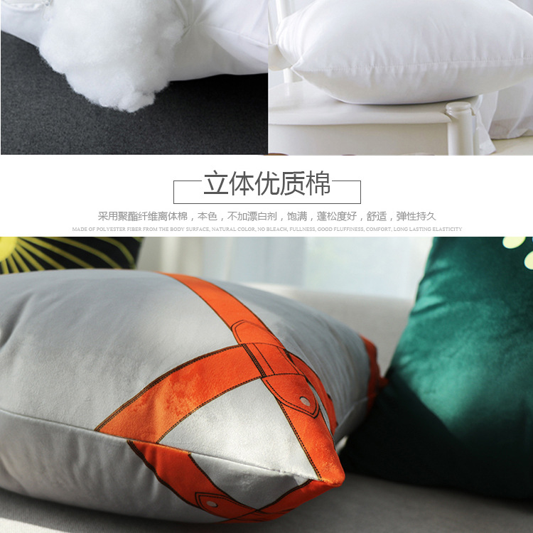 ?WUQA欧式绒面抱枕轻奢复古客厅沙发靠垫靠枕床头办公室腰靠抱