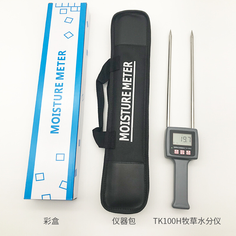 青岛拓科供应加长探针木屑水分测定仪TK100W   锯末快速测水仪