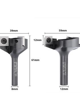 跨境新SQMGXD12款 8/12表m舍弃木工铣刀CNCm面铣刨钻头3柄刃刨床