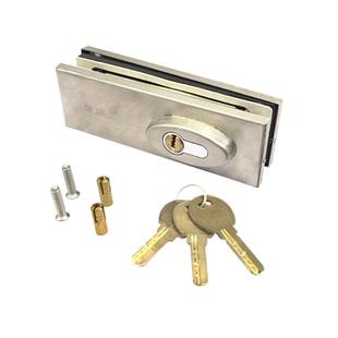 无框玻璃门上下夹办公室隔断五金配件曲夹顶夹铝合金地弹簧门夹